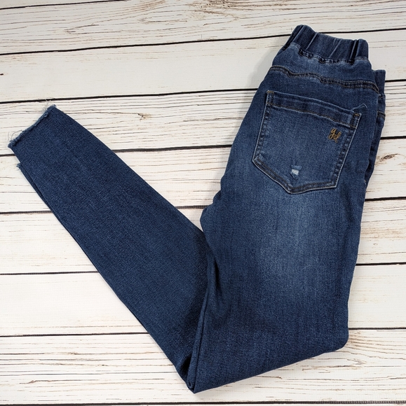 Grace & Lace Distressed Mid Rise Jeggings - Picture 3 of 8